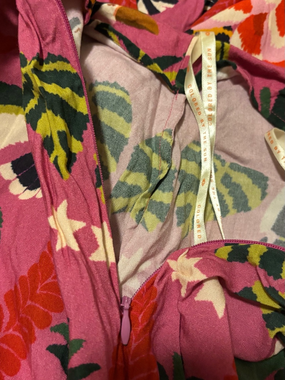 FARM Rio Pink Tropical Maxi Skirt with Green Botanical Print - Picture 8 of 12